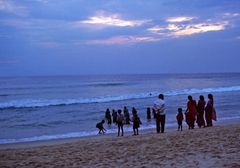 Sunset am Strand im Süden von Kerala