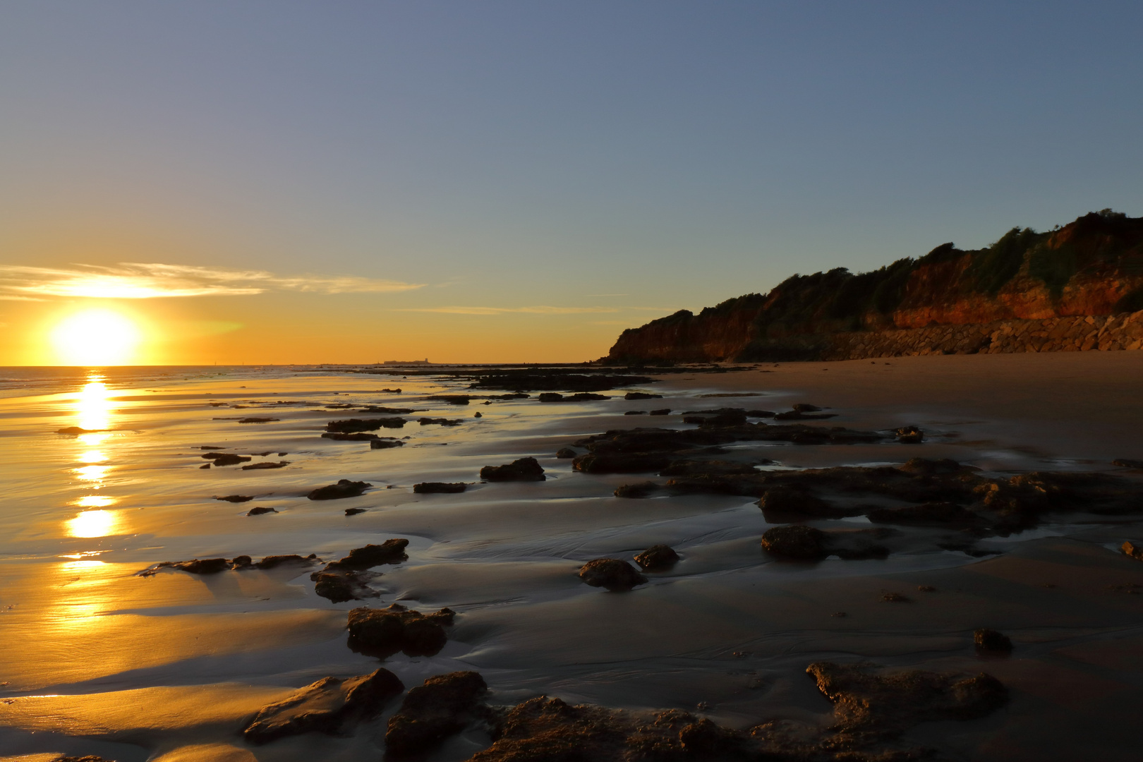 Sunset am Strand von Novo Scanti Petri