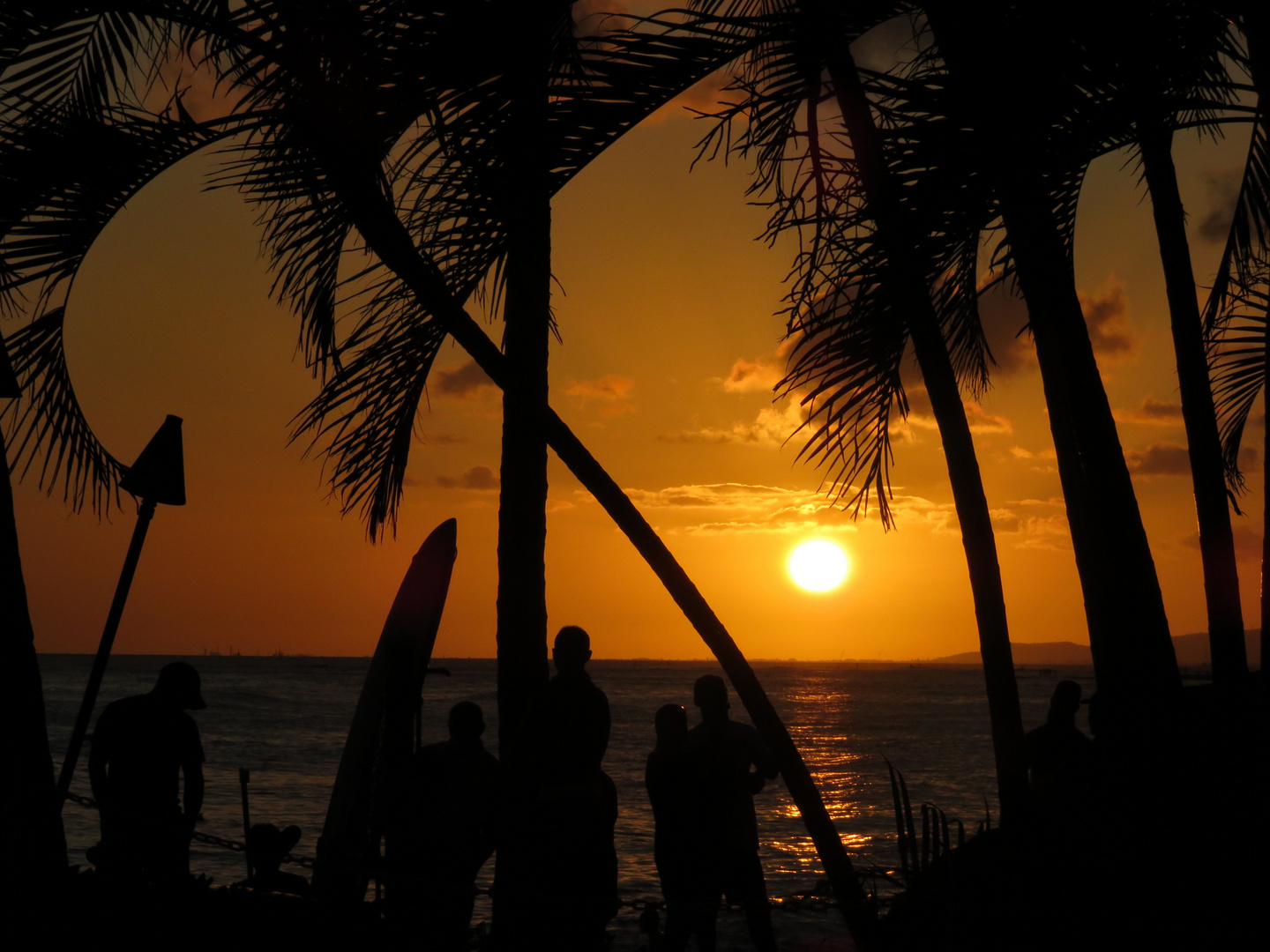 Sunset am Waikiki Beach