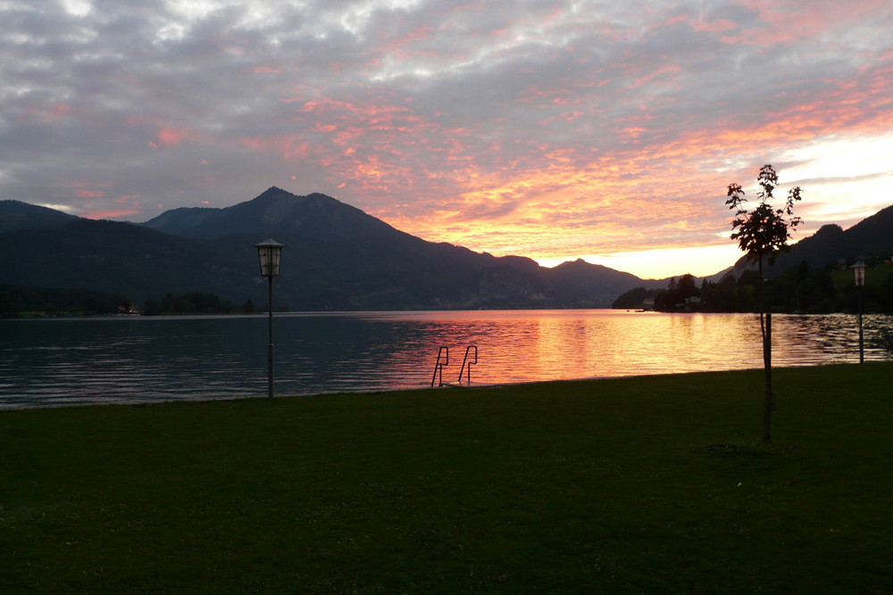 sunset am Wolfgangsee