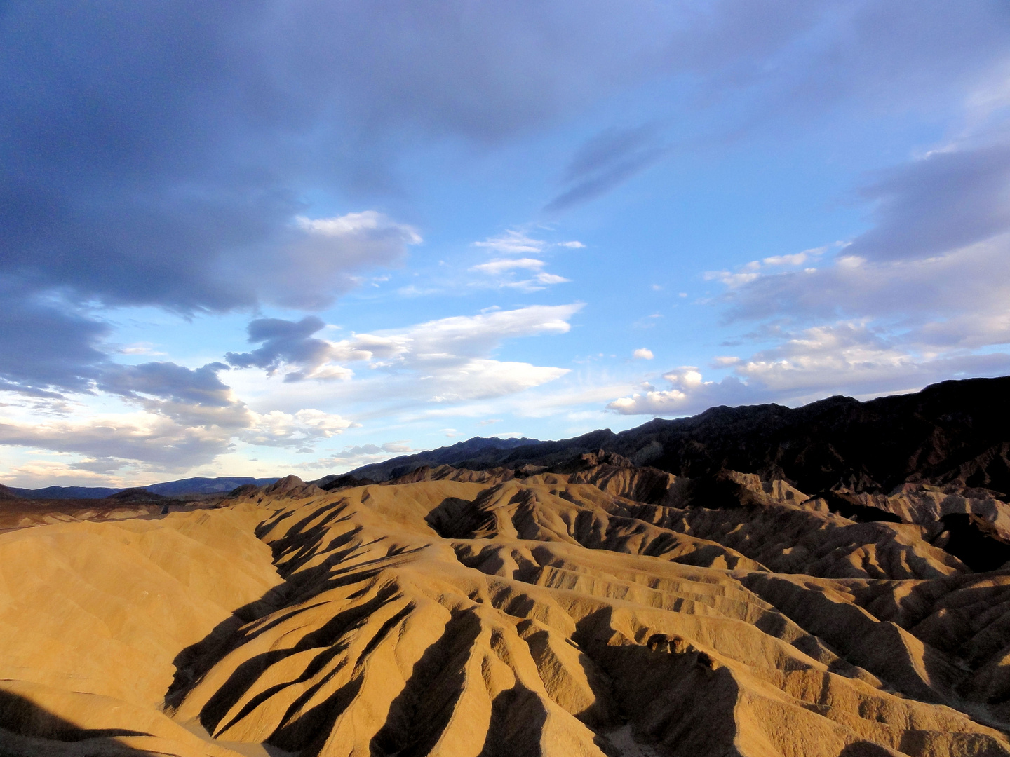 Sunset am Zabriskies Point im Death Valley