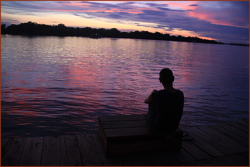 SUNSET am ZAMBESI ... in Zambia