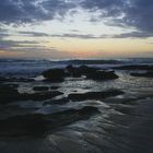 sunset among the rocks