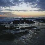 sunset among the rocks