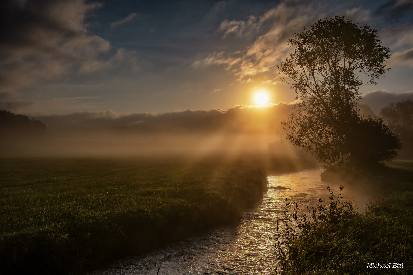 Sunset  an der Schwarzach