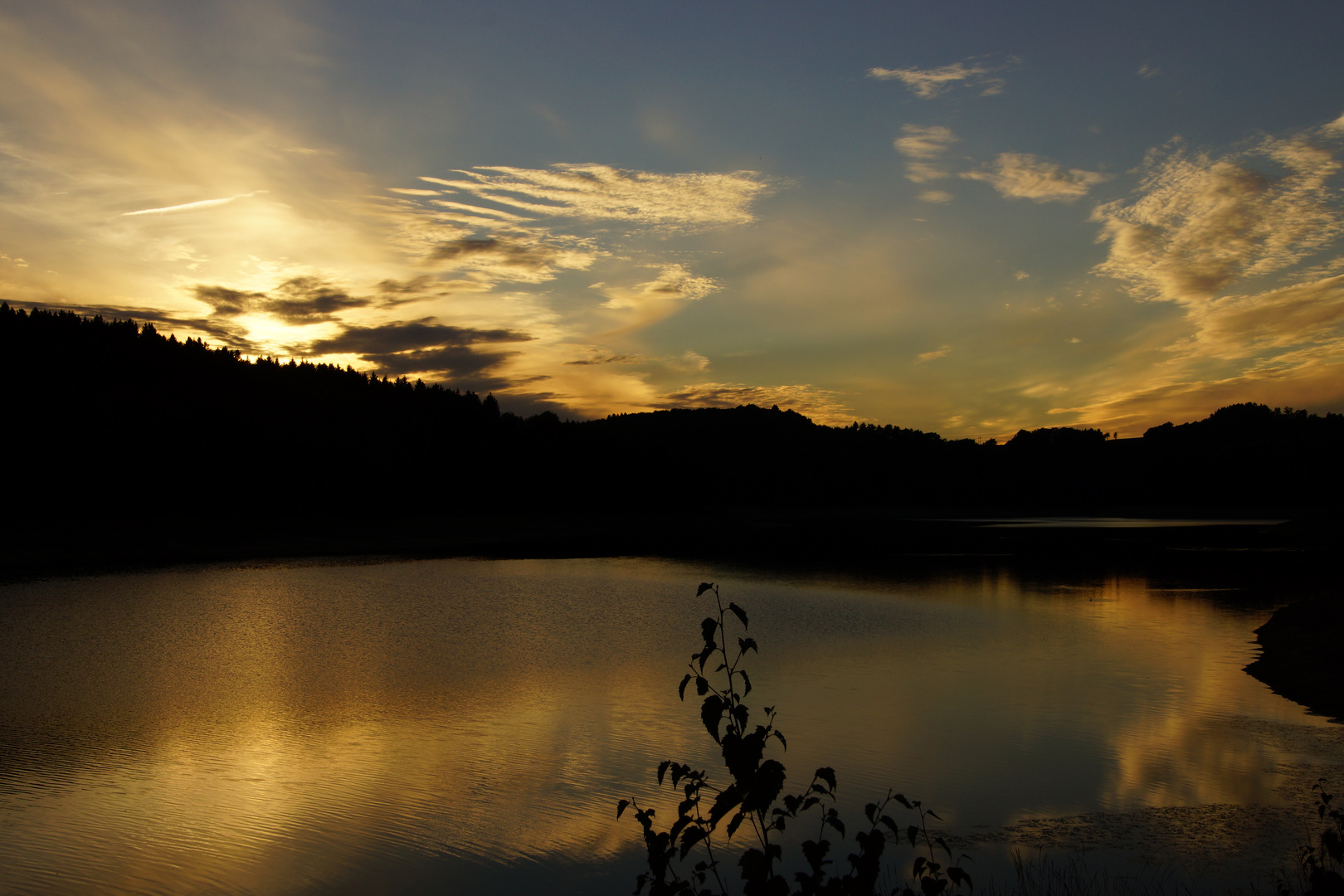 Sunset an der Wiehltalsperre