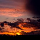 Sunset And Dark Clouds