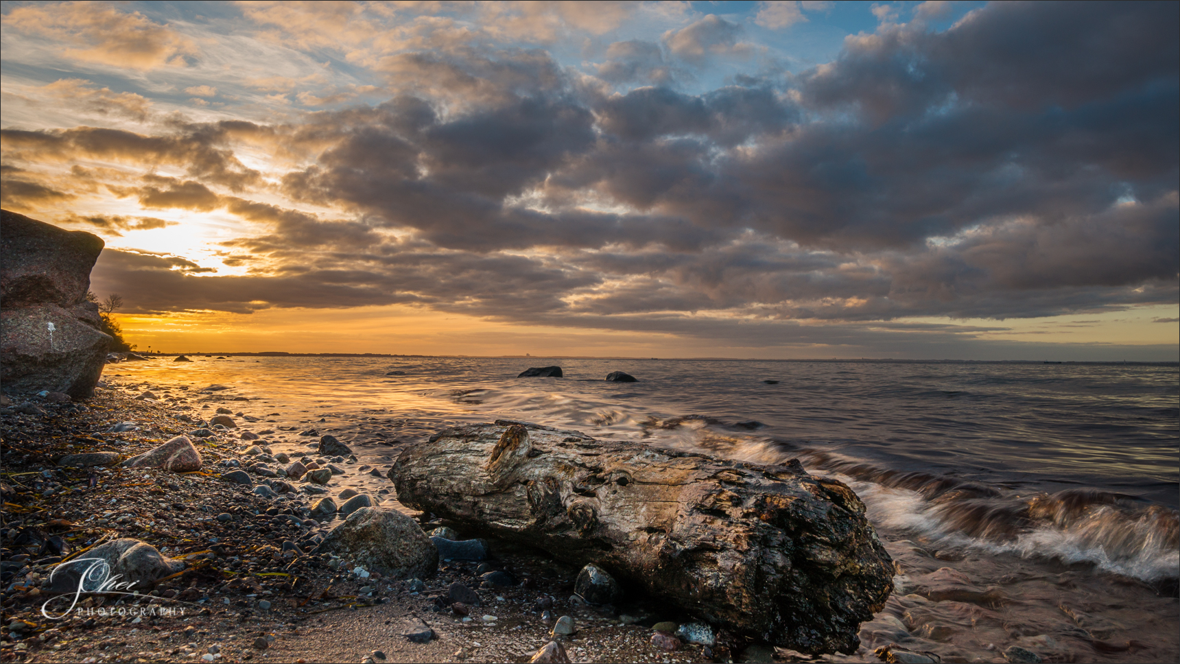 Sunset and der Ostseeküste im Oktober