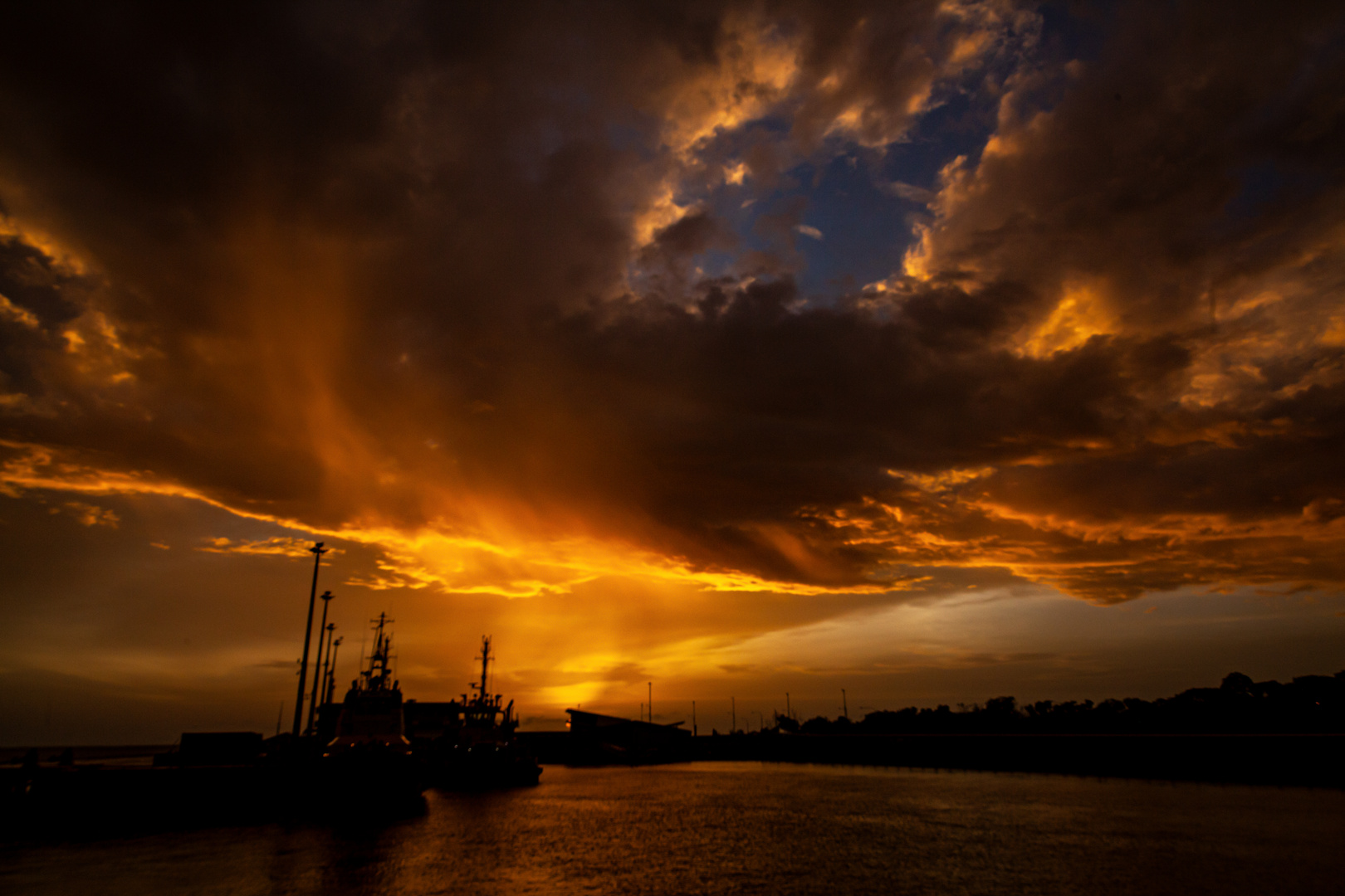 Sunset And Rain