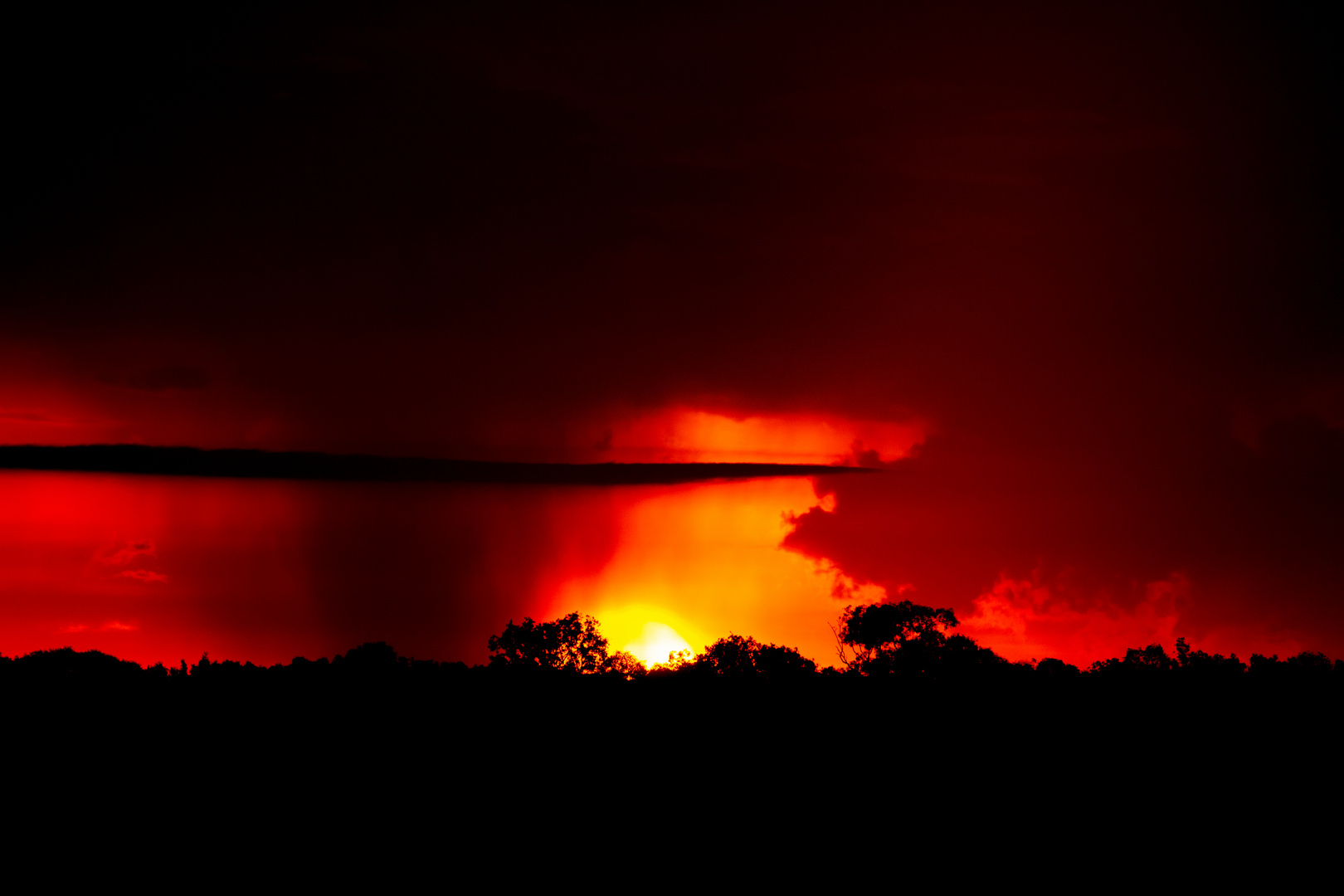 Sunset And Rain