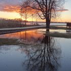 Sunset and reflection