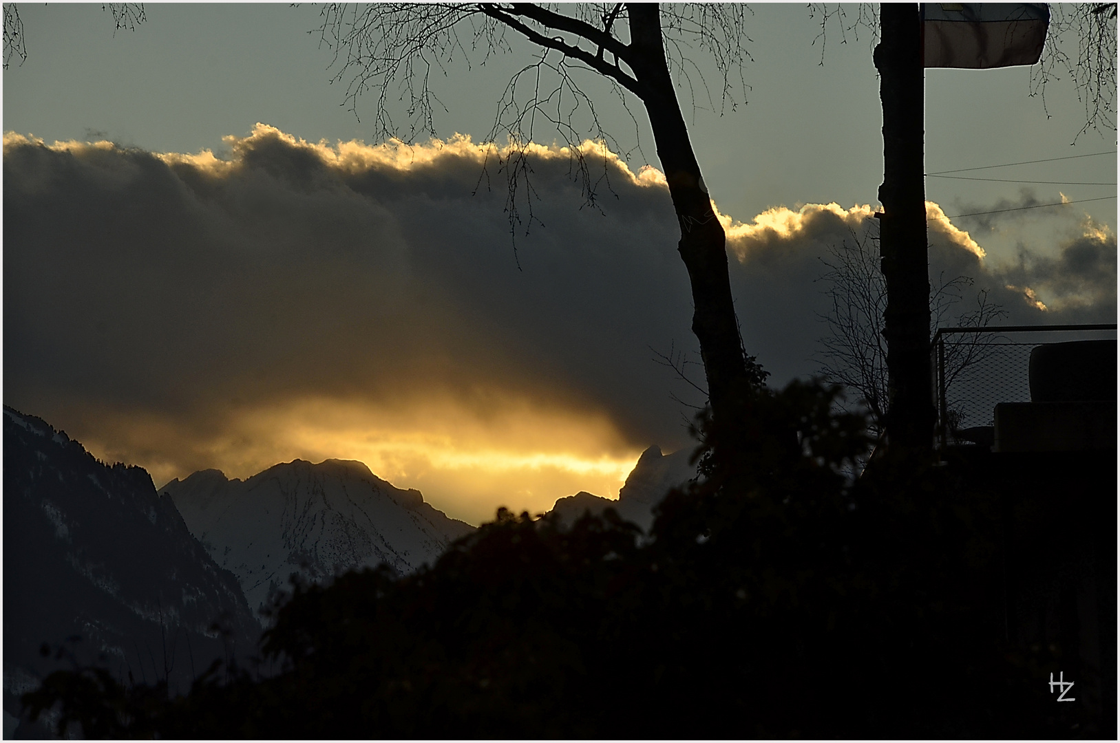 sunset and silhoutte