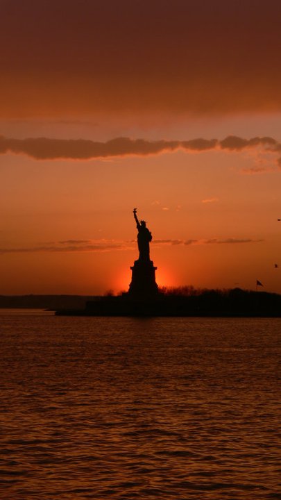 Sunset and Statue of Liberty...What a Sight by Sarah Kaminski 