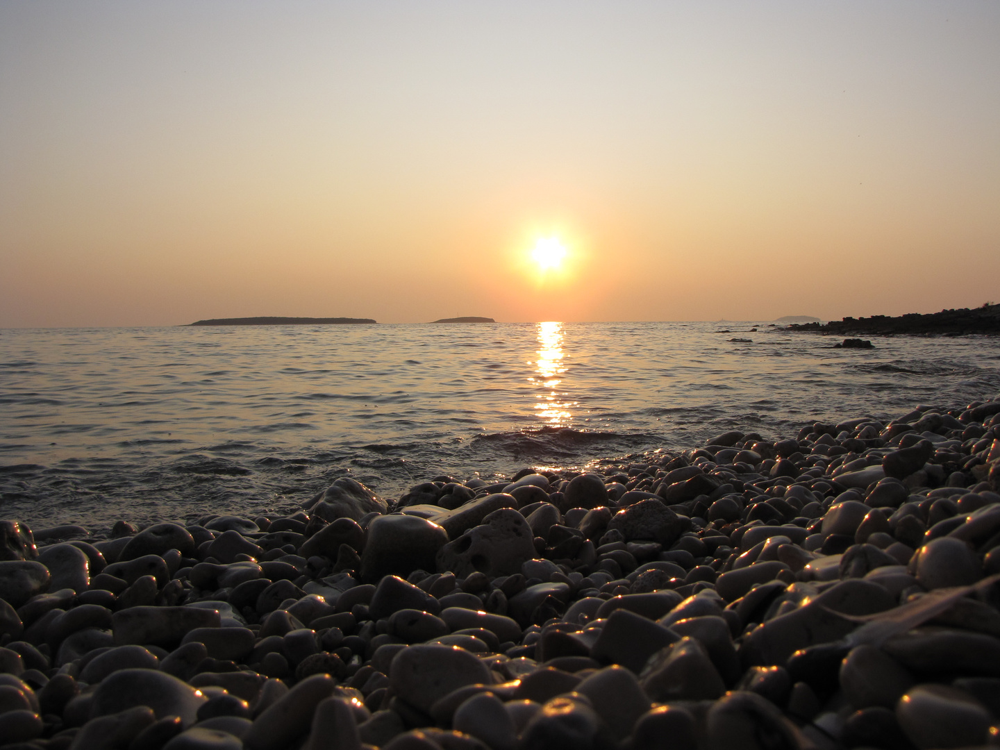 Sunset and stone