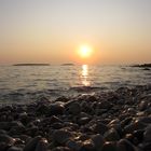 Sunset and stone