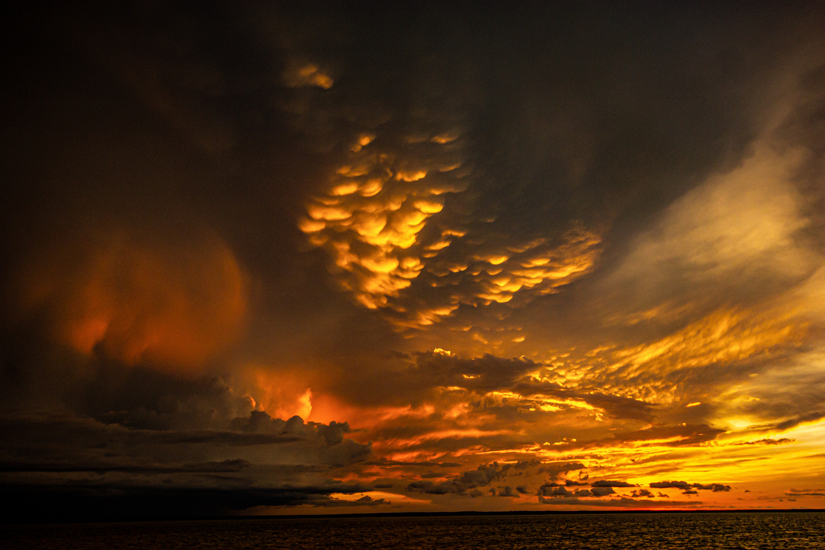 Sunset And Stormclouds