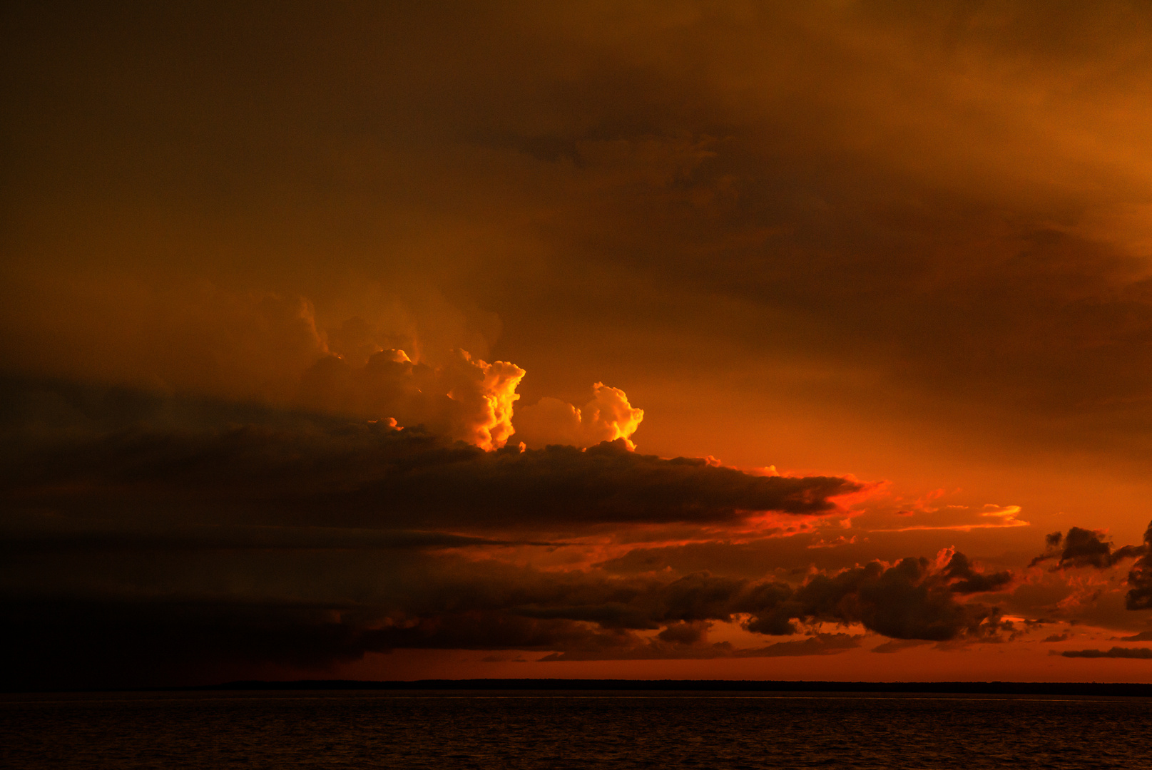 Sunset And Stormclouds