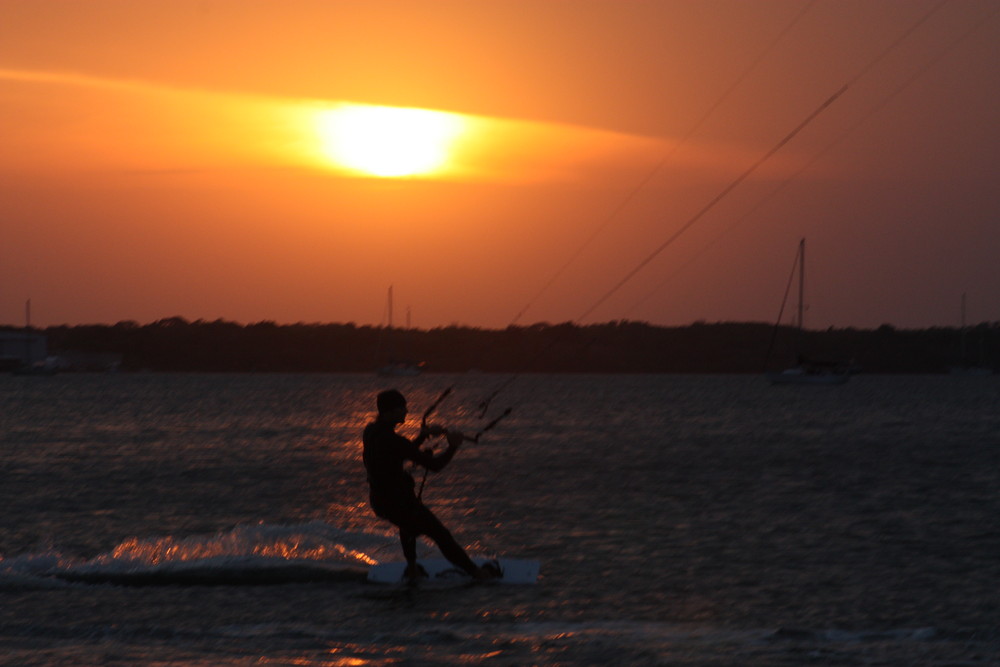 Sunset and Surfer of the Wind