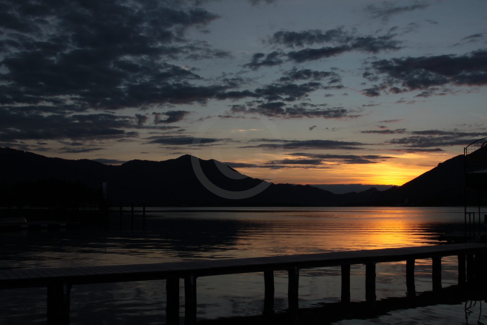 Sunset and the lake