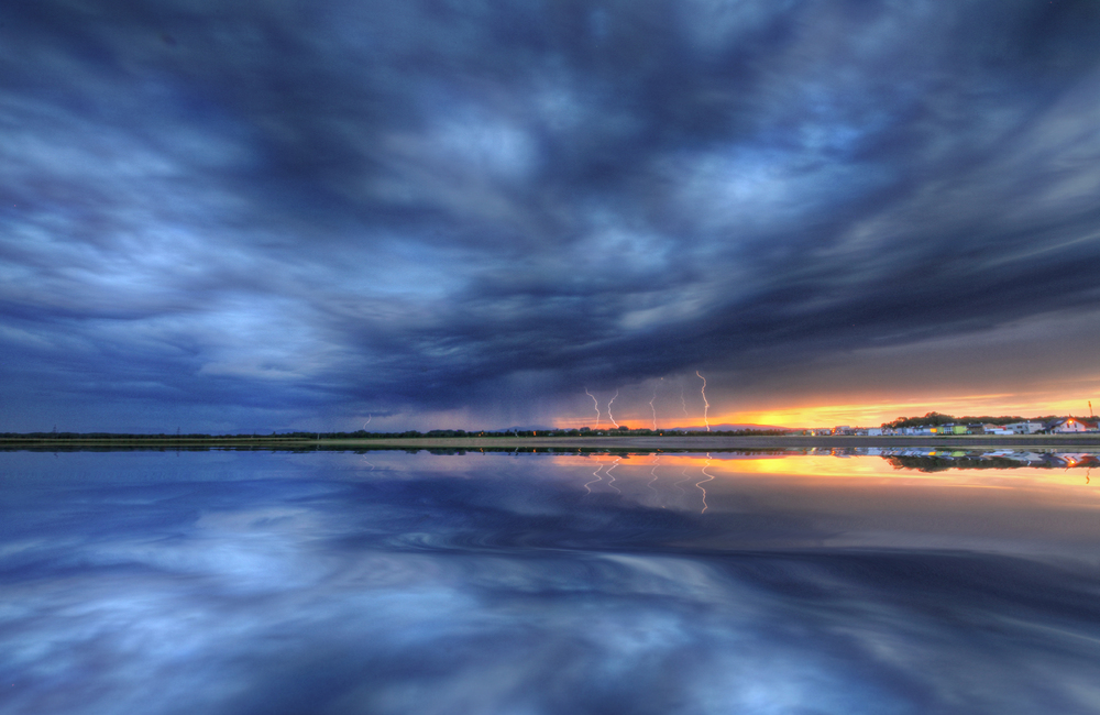 Sunset and Thunderstorm