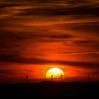 Sunset and windturbines