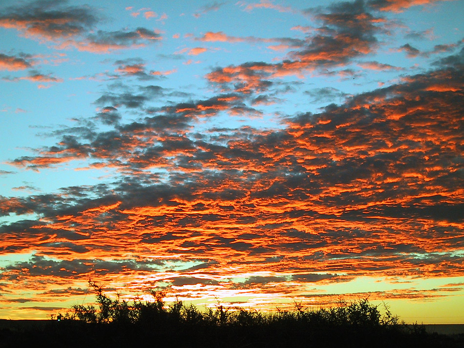 Sunset- argentinische Atlantikküste bei Puerto Madryn