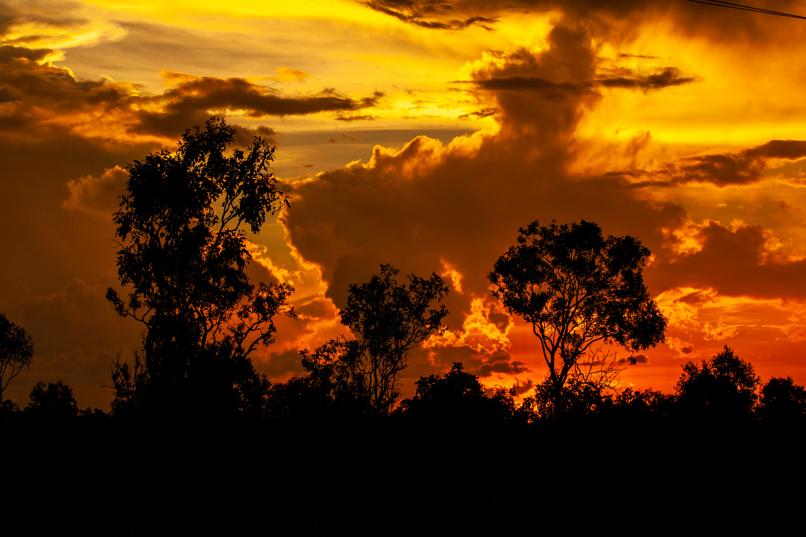 Sunset, Arnhem Highway, Wettlands, Northern Territory, Australia
