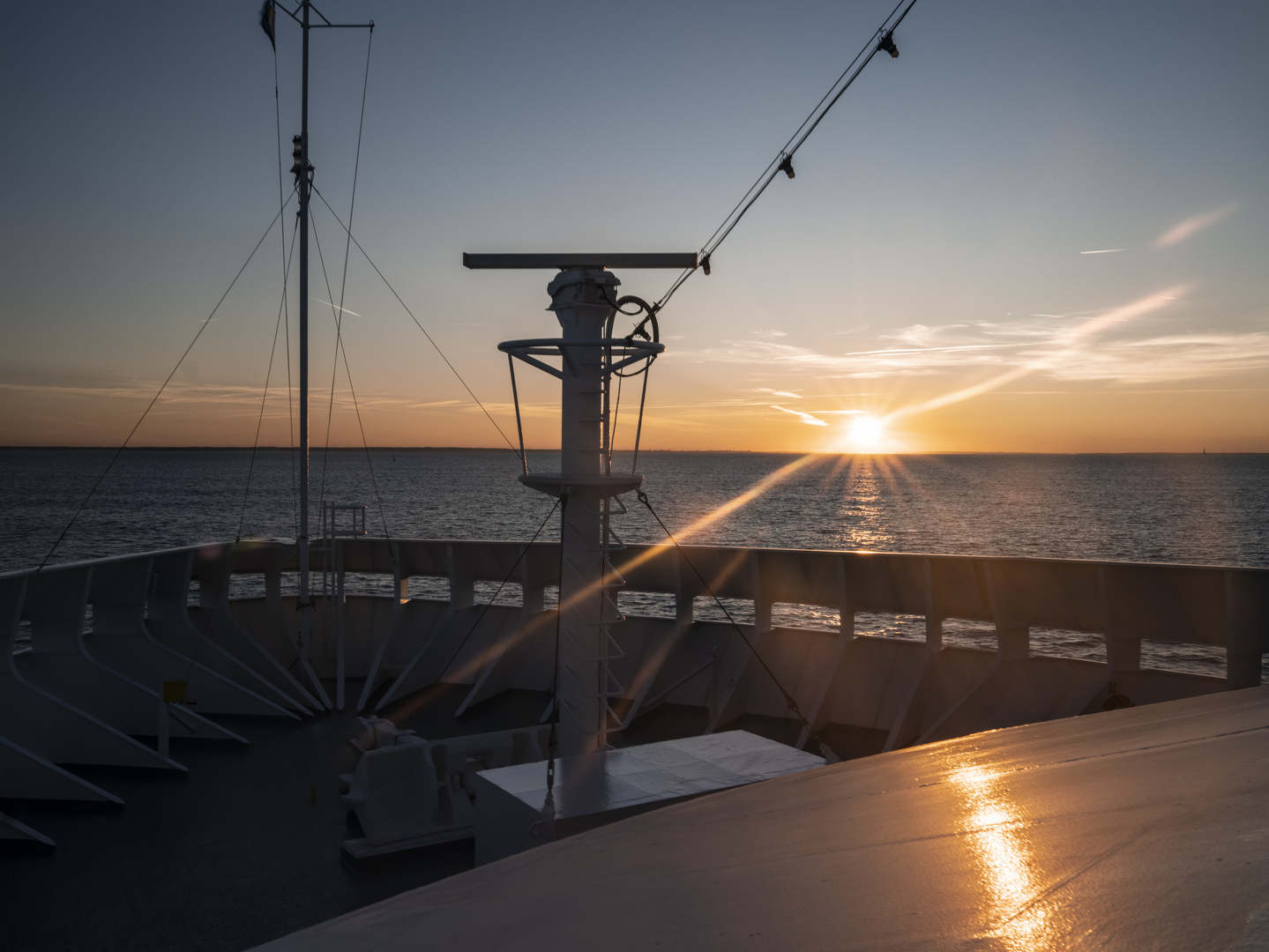 Sunset Artania on the Atlantic Ocean