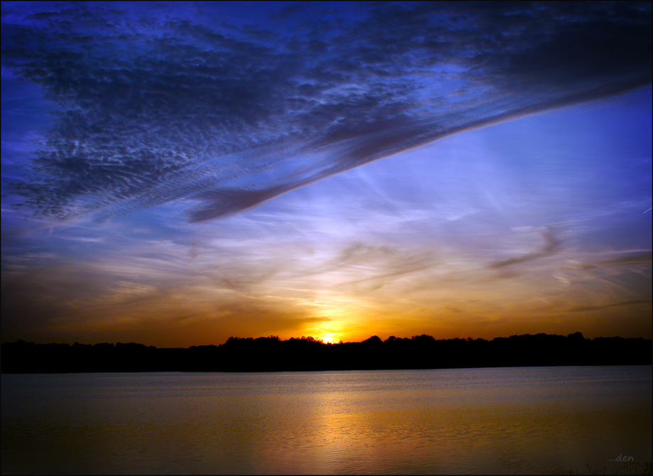 Sunset at Bald Knob Lake....