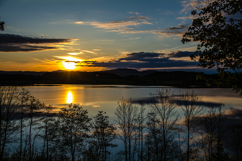 Sunset at Bannwaldsee