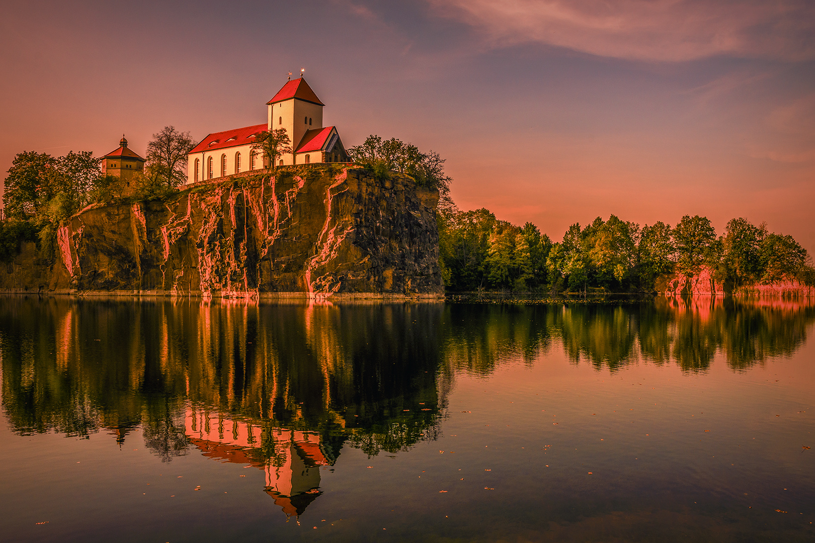 Sunset at Beucha Church