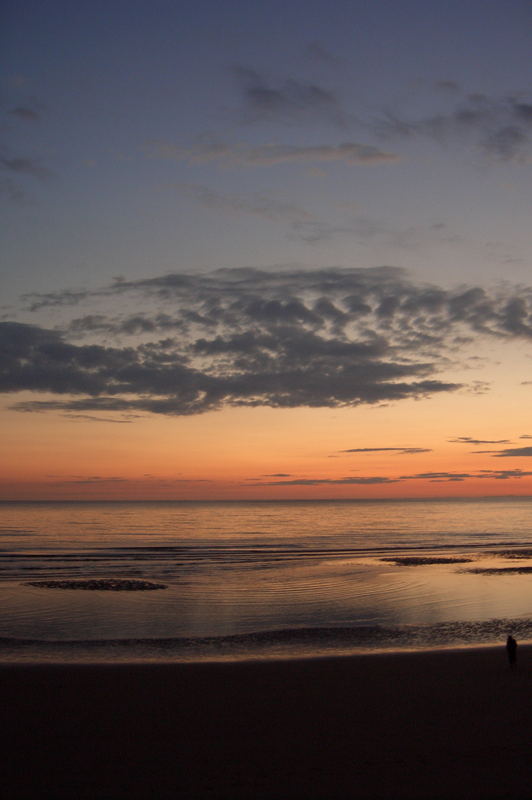 Sunset at Blackpool's beach