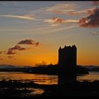 Sunset at Castle Stalker