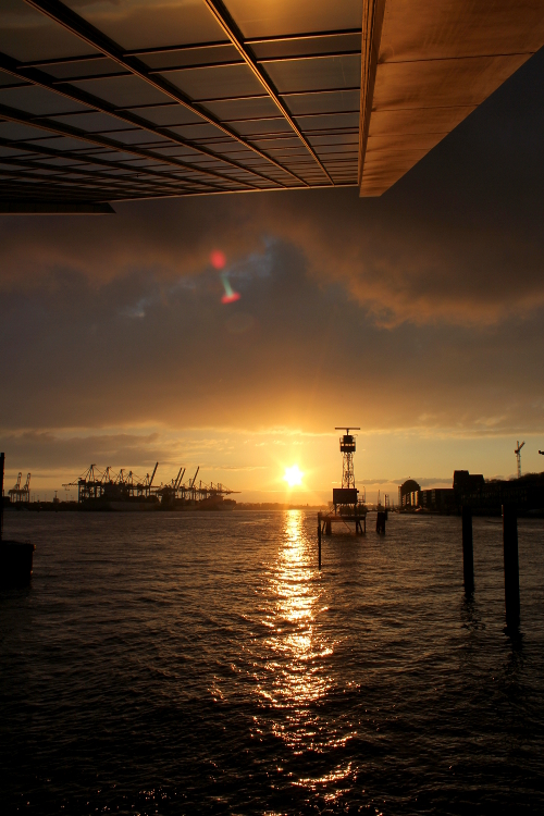 Sunset at dockland