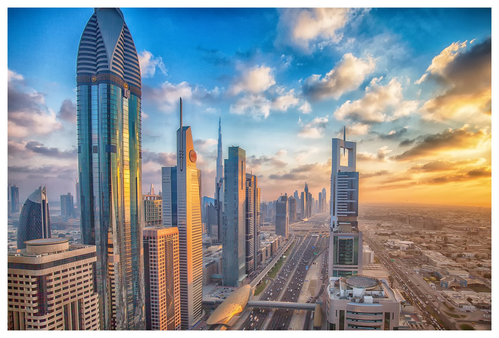 Sunset at Dubai Downtown Foto & Bild asia, middle east, united arab
