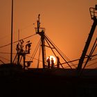 sunset at Essaouira harbour