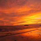 Sunset at first beach, Kota Kinabalu, Sabah district, Eastern Malaysia