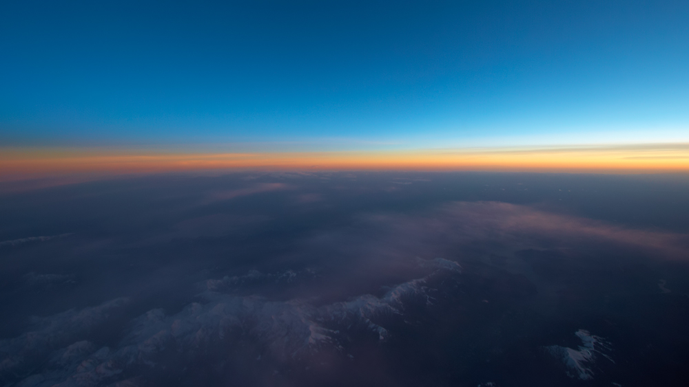 sunset at flight level 410