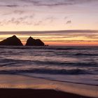 Sunset at holywell bay, newquay UK