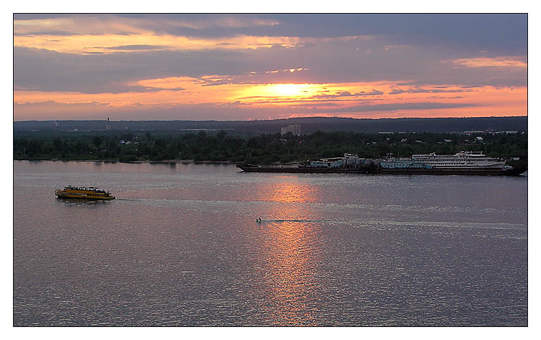 Sunset at Kama River in Perm