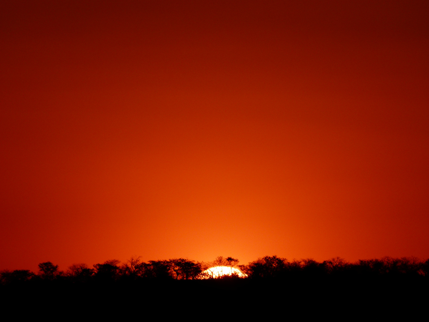 sunset at Kavango, Namibia