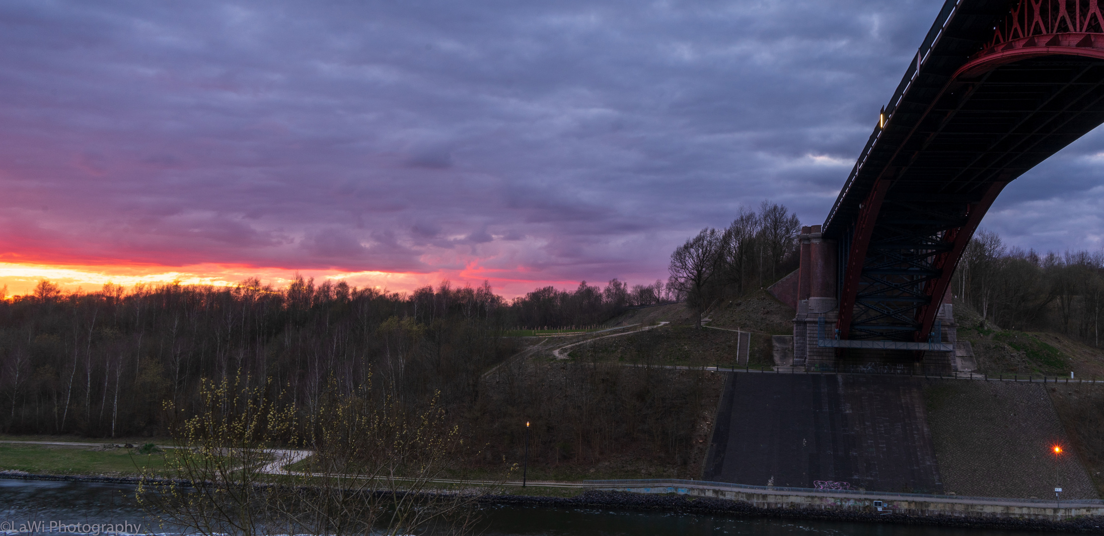 Sunset at Kiel Canal 