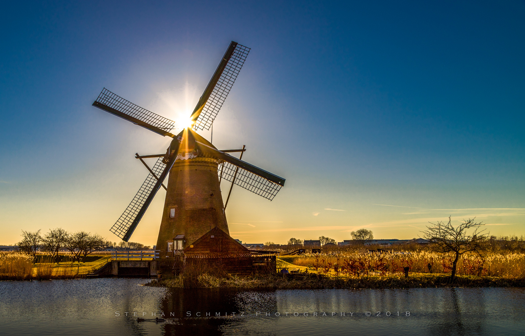 Sunset at Kinderdijk