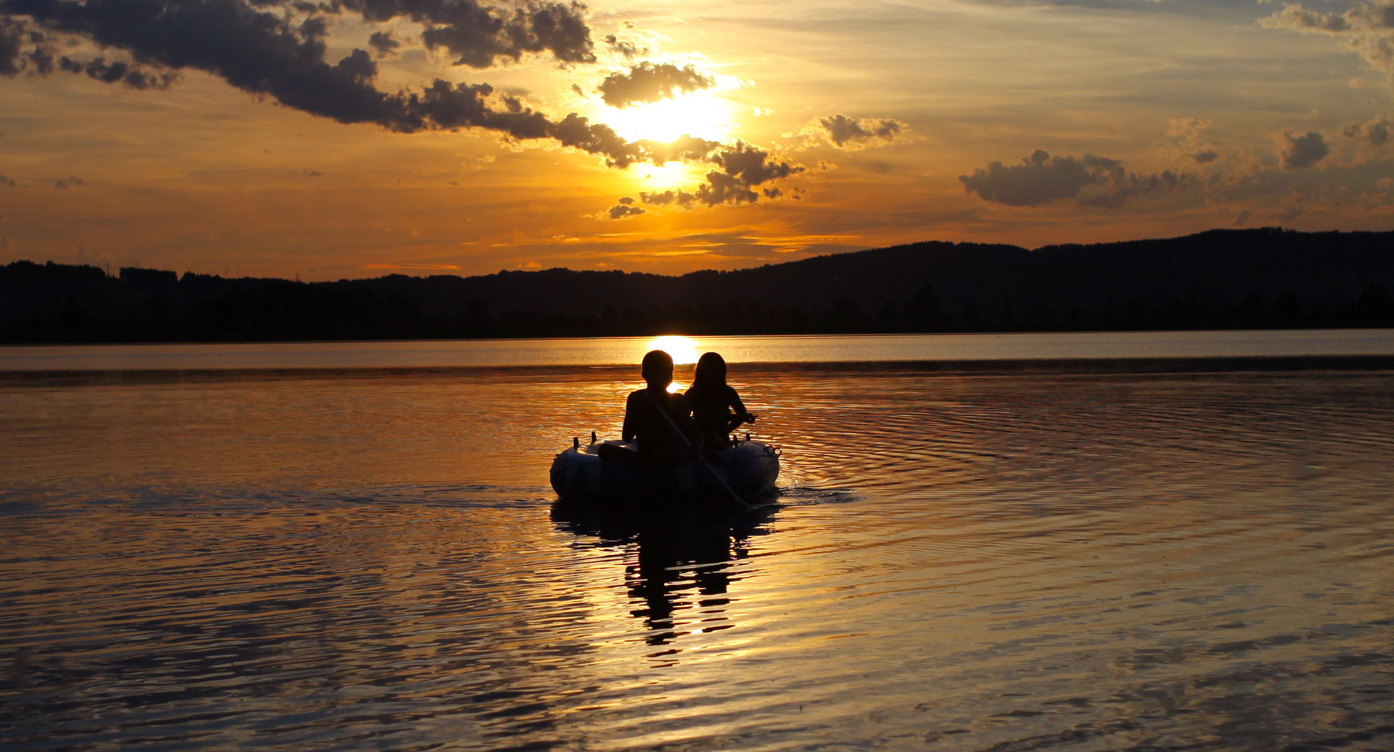 sunset at Kochelsee