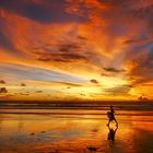 Sunset at Kuta beach Bali