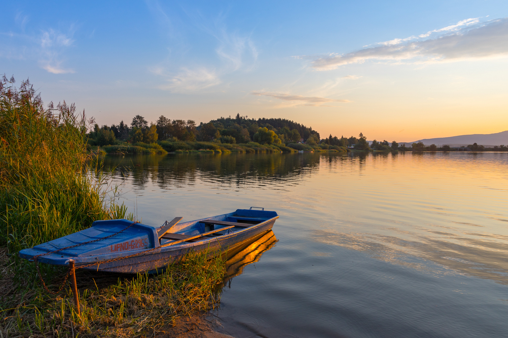 Sunset at lake