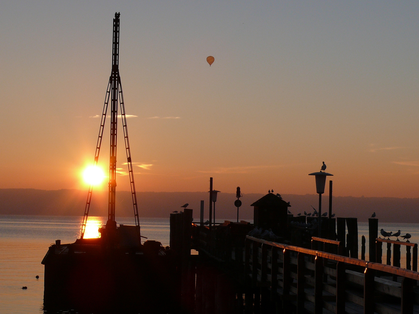 Sunset at lake Ammersee