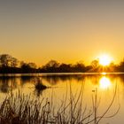 Sunset at lake in Nothern Germany