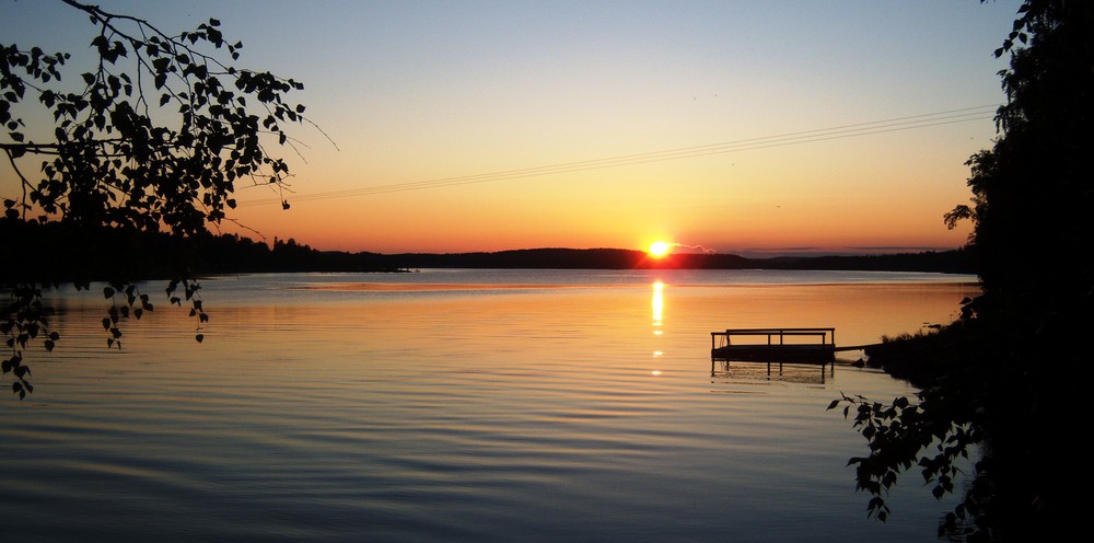 Sunset at Lake Lautiainen.