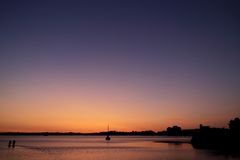 Sunset at lake "Müritz"